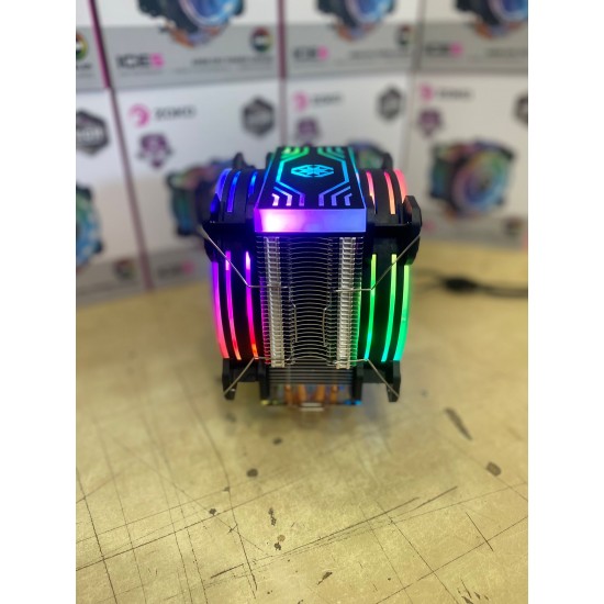 ZOKO İCE 5 4 BAKIR BORULU 2 X 12 CM AUTO RGB AMD/İNTEL İŞLEMCİ SOĞUTUCU